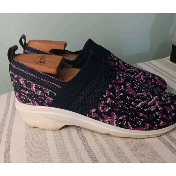 Klogs (7.5) Breeze Women's Delft Magenta Knit Fabric 7.5 M Clog Slip Resistant - Picture 6 of 7